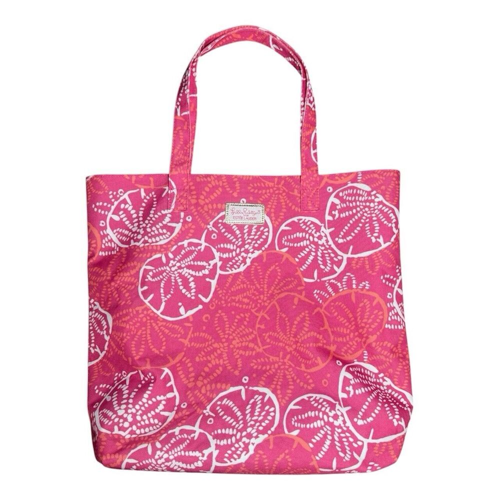 Lilly Pulitzer For Estée Lauder Sand Dollar Pink Beach Tote Bag